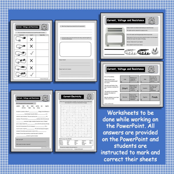 Current, Voltage and Resistance Explained Distance Learning Pack