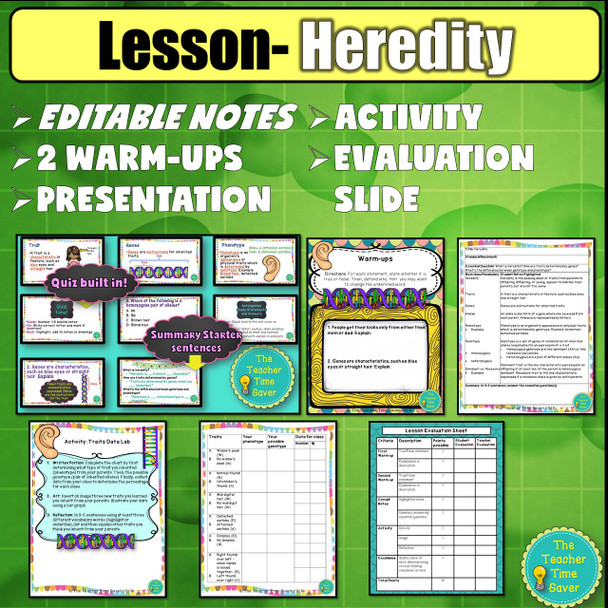 Genetics & Heredity Biology Digital Interactive Notebook