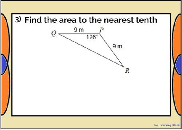 Finding the Area of Triangles using the Laws of Sines and Cosines: 20 Task Cards