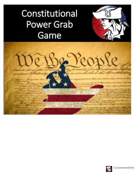 AP Gov Constitutional Power Grab - Checking on the Powers of Government Handout