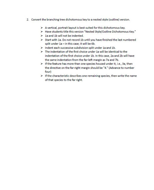 Two-Day Dichotomous Key Taxonomy Project for Biology