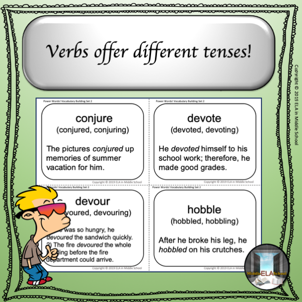 Power Words! Vocabulary Building Flashcards and Word Wall Set 2