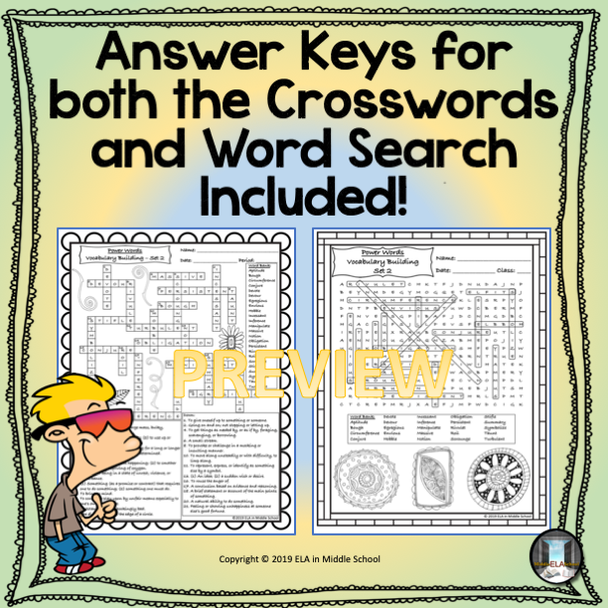 Power Words! Word Puzzles (and Doodles!) Set 2