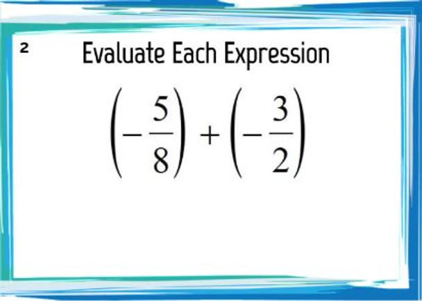 Adding and Subtracting Improper Fractions: GOOGLE Slides - 20 Problems