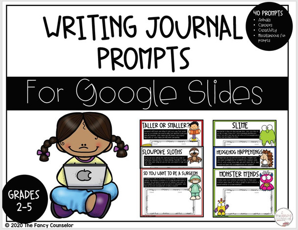 Distance Learning 40 Writing Prompts Journal Prompts Grades 2-5