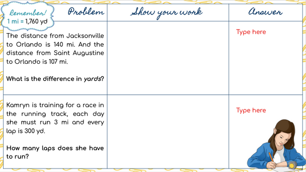 Measurement Customary System Length Digital Project