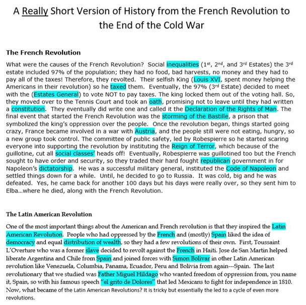 World History Final Exam (A Really, Really Short Version of World History Review