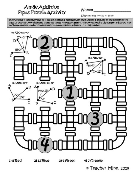 Pipes Puzzle Activity BUNDLE 1 - Geometry