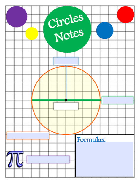 Radius, Diameter, Circumference & Pi - Notes are in PDF & Word Format