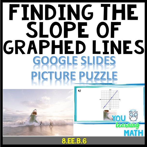 Finding the Slope of Graphed Lines: Google Slides Picture Puzzle - 20 Problems