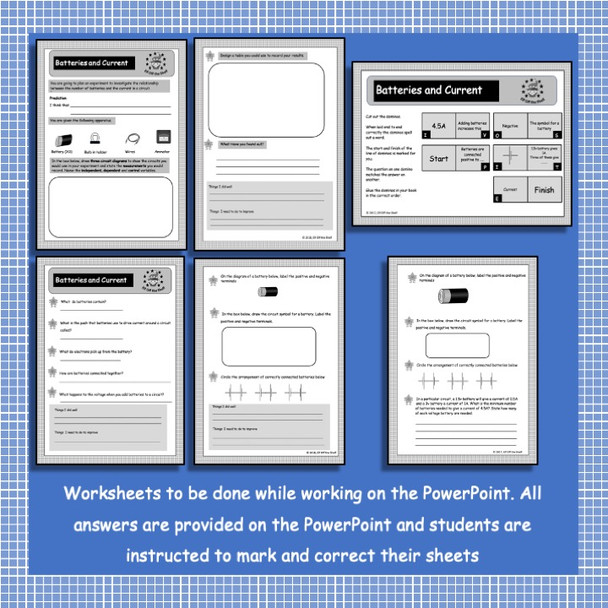 Batteries and Current Explained Distance Learning and Homeschool for Middle School Science