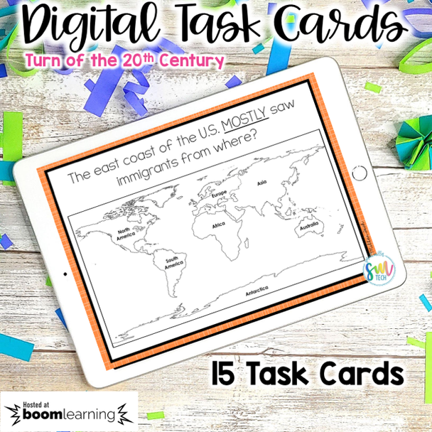 Turn of the Century DIGITAL Task Cards | DISTANCE LEARNING | SS5H1