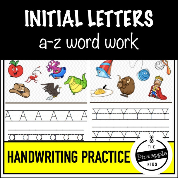 Letter Formation and Initial Letter Sound A-Z