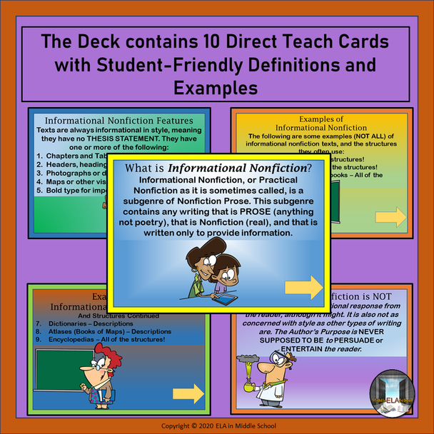 Literary Genres: The Informational Nonfiction Genre BOOM! Cards TM