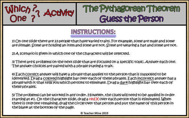 The Pythagorean Theorem - Which One? Digital Activity