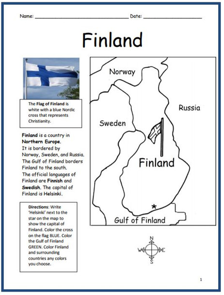 Color and Learn Geography - Finland