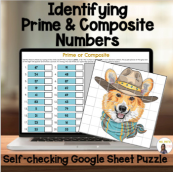 Identifying Prime and Composite Numbers- Digital Self Grading Puzzle