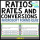 Ratios, Rates, and Conversions: Microsoft OneDrive Forms Quiz (20 Problems)