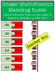 Christmas Integer Matching Puzzle Pieces - Multiplication and Division