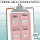 Finding Area Foldable Guided Notes for Interactive Notebook