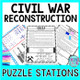 Civil War Reconstruction PUZZLE STATIONS: Civil War, Lincoln, Andrew ...