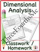 Dimensional Analysis Classwork / Homework - Amped Up Learning