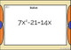 Solving Quadratic Equations by Completing the Square: Task Cards - 20 ...