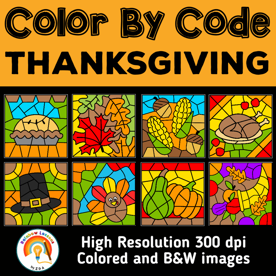 Thanksgiving Color By Number Clipart | Thanksgiving Cliparts ...