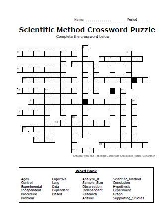Scientific Method Crossword Puzzle - Amped Up Learning