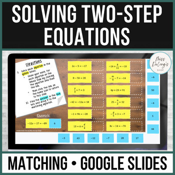 Solving Two-Step Equations Matching Activity