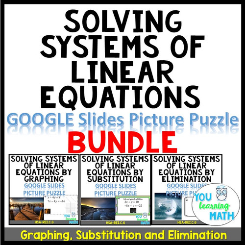 Solving Systems of Linear Equations: Google Slides Picture Puzzle ...