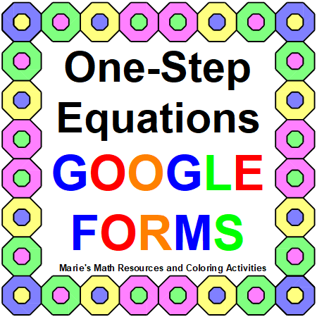 SOLVING ONE-STEP EQUATIONS: GOOGLE FORMS QUIZ DISTANCE LEARNING (20 ...