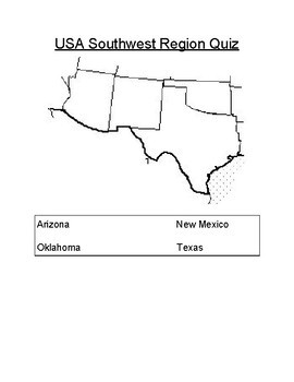 usa southwest region quiz amped up learning