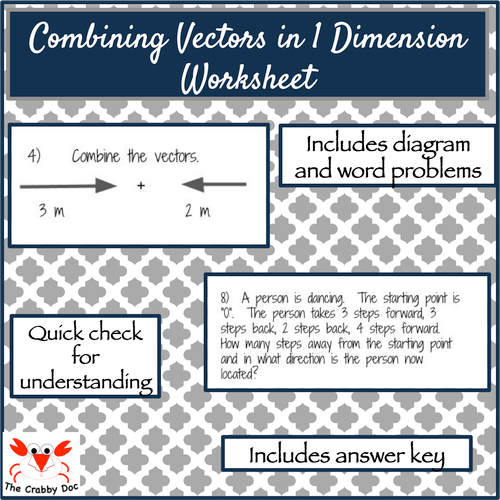 Combining Vector Math Combining Vectors in 1 Dimension - Amped Up Learning