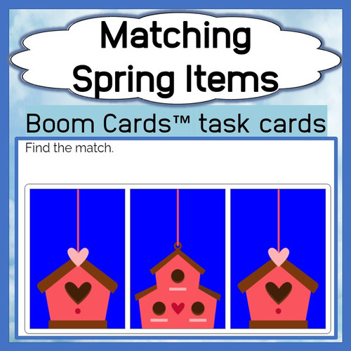 Matching: Spring Items Theme Boom Cards™ - Amped Up Learning