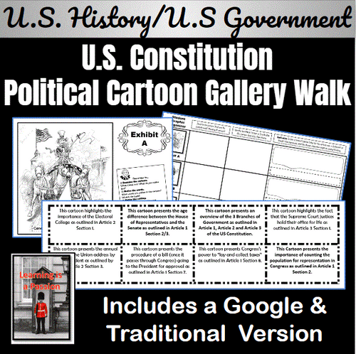 Comparing the Constitutional Process of Taking Office in Political Cartoons
