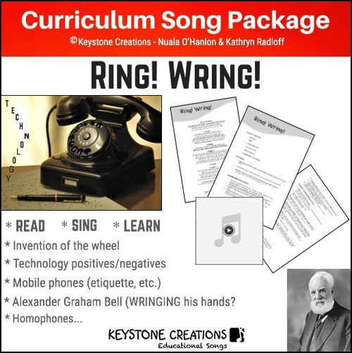 Wringing Ringing 'RING! WRING!' (Grades 3-7) ~ Curriculum Song MP3 & Lyrics PDF (PLUS Bonus)