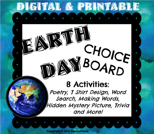 Earth Day T-shirt Design Activity