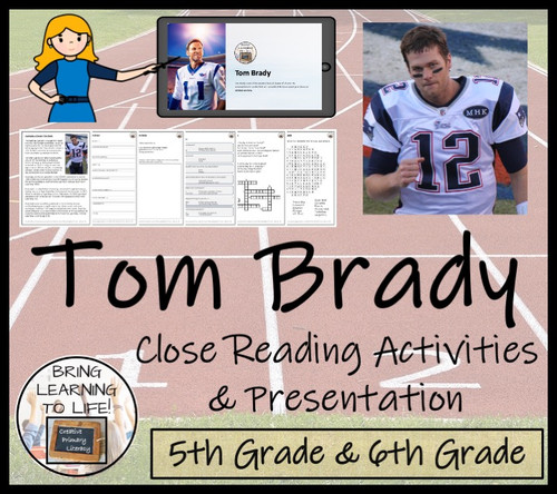 Tom Brady Close Reading Activity | 5th Grade & 6th Grade