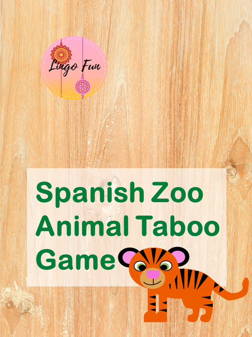 Spanish Zoo Animal Taboo Game