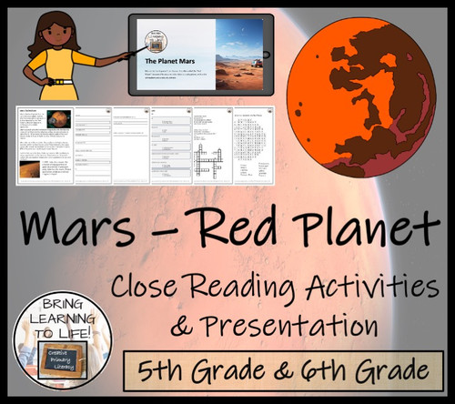 Mars The Red Planet Close Reading Comprehension Activities | 5th & 6th ...