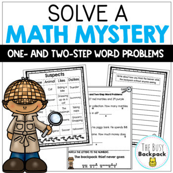 2.OA.1 2nd Grade Math Mystery One and Two Step Word Problems 2.OA.A.1