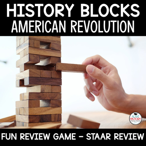 American Revolution Review Game History Blocks Great for STAAR Review ...