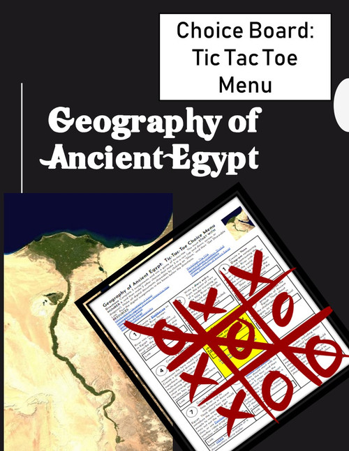 Nile River Choice Board Geography of Ancient Egypt Tic Tac Toe Menu