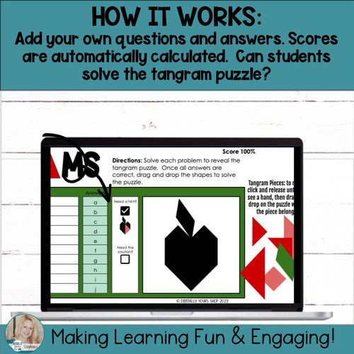 Editable Self-Checking Tangram Template - Digital Resource Vol. 5 Back ...