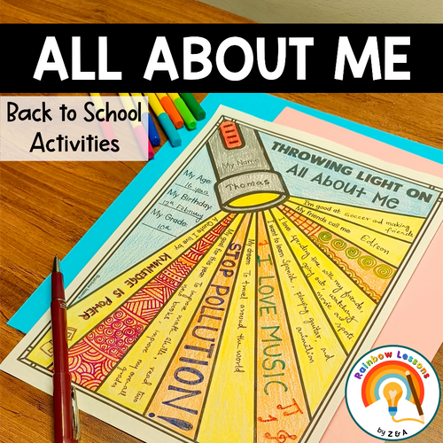 All About Me Worksheet Highschool | Back to School Activities Middle ...