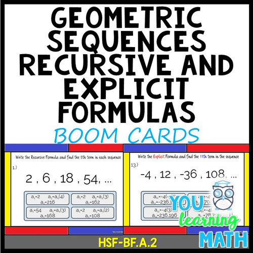 Geometric Sequences: Recursive and Explicit Formulas - Digital BOOM ...