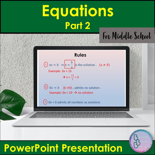First Degree Equations part 2 PowerPoint Presentation Math Lesson ...
