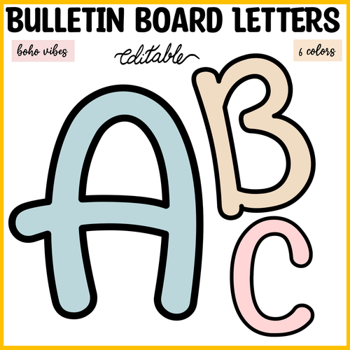 Printable Bulletin Board Large Alphabet Letters Wall Display Alphabet