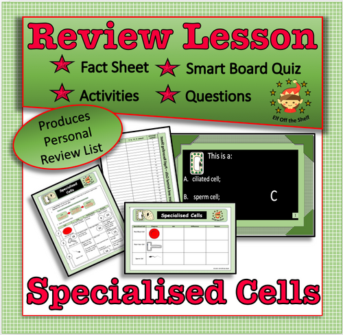 Specialized Cells - Review Activity - Amped Up Learning